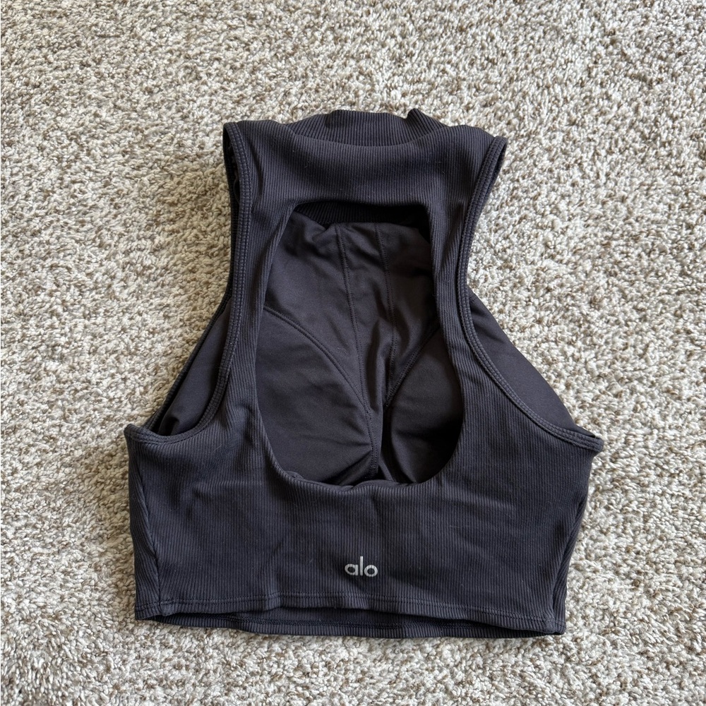 alo yoga High Neck Padded Bra Top